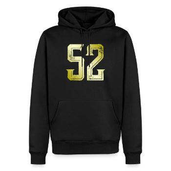 52 Symbole numérique - Sweat à capuche Premium bio Homme - noir - Devant - Nico (187cm)