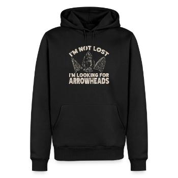 Arrowhead Hunting Pfeilspitzen Sammler - Männer Premium Bio Hoodie - Schwarz - Vorne - Nico (187cm)