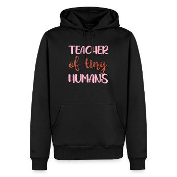 Teacher of tiny humans perfect back to school gift - Sweat à capuche Premium bio Homme - noir - Devant - Nico (187cm)