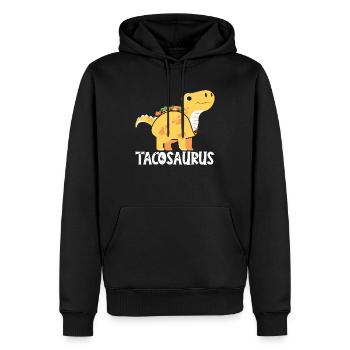 tacosaurus - Sweat à capuche Premium bio Homme - noir - Devant - Nico (187cm)