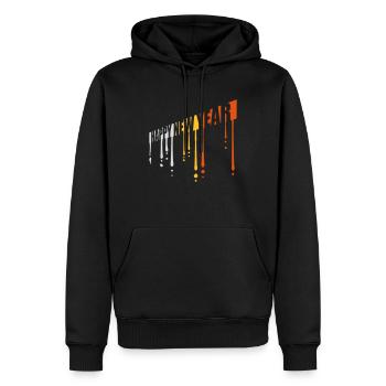 Citation Bonne année - Sweat à capuche Premium bio Homme - noir - Devant - Nico (187cm)