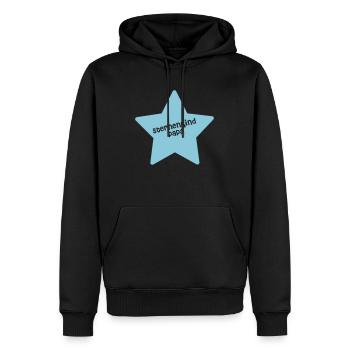 Sternenkind Papa Blau - Männer Premium Bio Hoodie - Schwarz - Vorne - Nico (187cm)