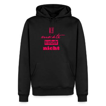 Bartleby der Schreiber - Ich möchte lieber nicht - Männer Premium Bio Hoodie - Schwarz - Vorne - Nico (187cm)
