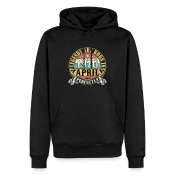 April 1976 Geburtstag April 1976 Geschenk - Männer Premium Bio Hoodie - Schwarz - Vorne - Nico (187cm)