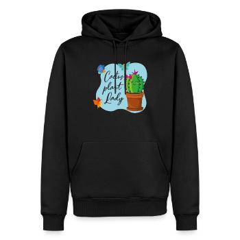 Funny Cute Cactus Gift for Cactus Plant Lady - Men’s Premium Organic Hoodie - black - Front - Nico (187cm)