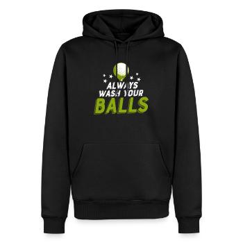 Always Wash Your Balls Golf Golfing - Männer Premium Bio Hoodie - Schwarz - Vorne - Nico (187cm)