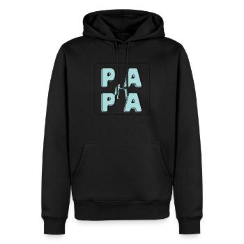 Vater Papa Geschenke - Männer Premium Bio Hoodie - Schwarz - Vorne - Nico (187cm)
