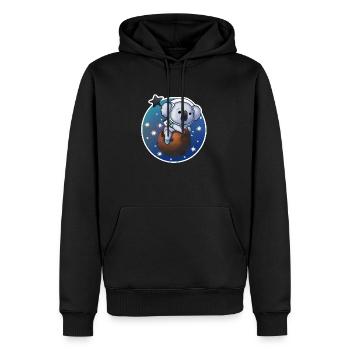 Koala Astronaut - Men’s Premium Organic Hoodie - black - Front - Nico (187cm)