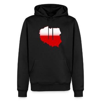 Poland - Men’s Premium Organic Hoodie - black - Front - Nico (187cm)