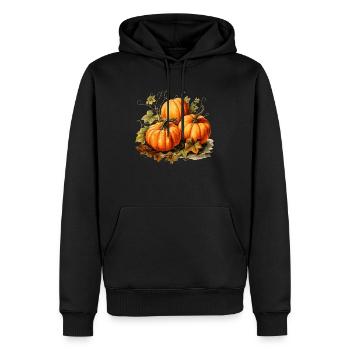 Gourdes - Sweat à capuche Premium bio Homme - noir - Devant - Nico (187cm)