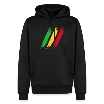 MALI TEAM - Männer Premium Bio Hoodie - Schwarz - Vorne - Nico (187cm)