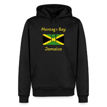 Montego Bay Jamaica Flag - Men’s Premium Organic Hoodie - black - Front - Nico (187cm)