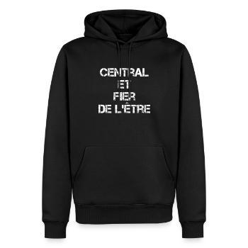 Central Et Fier De L'ëtre Cadeau - Sweat à capuche Premium bio Homme - noir - Devant - Nico (187cm)