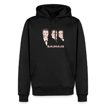 ARTISTES DU BAUHAUS - Sweat à capuche Premium bio Homme - noir - Devant - Nico (187cm)