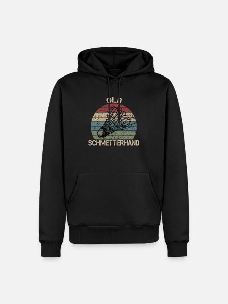 Old Smash Hand Badminton - Men’s Premium Organic Hoodie - black
