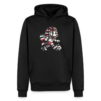 Égypte Maillot Pharaon Égyptien Supporter Football - Sweat à capuche Premium bio Homme - noir - Devant - Nico (187cm)
