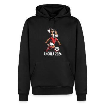 Angola 2024 Maillot Antilope Angolais Football - Sweat à capuche Premium bio Homme - noir - Devant - Nico (187cm)