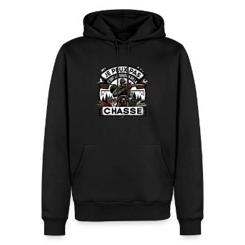 Ich kann nicht Jagdsaison Humor Jäger - Männer Premium Bio Hoodie - Schwarz - Vorne - Nico (187cm)