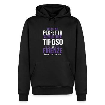 Florenz Geschenk Fan Fiorentino Fußball Calcio - Männer Premium Bio Hoodie - Schwarz - Vorne - Nico (187cm)