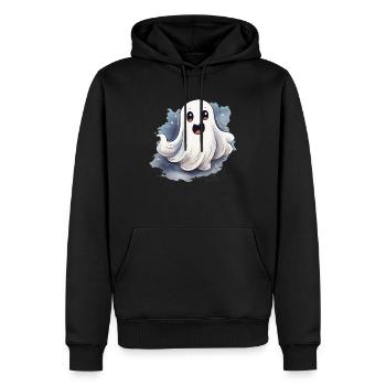 Gespenst - Männer Premium Bio Hoodie - Schwarz - Vorne - Nico (187cm)