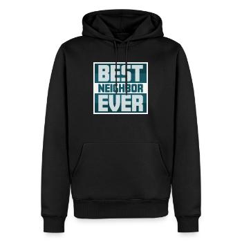 Bester Nachbar aller Zeiten Liebste Tolle Art der Welt - Männer Premium Bio Hoodie - Schwarz - Vorne - Nico (187cm)
