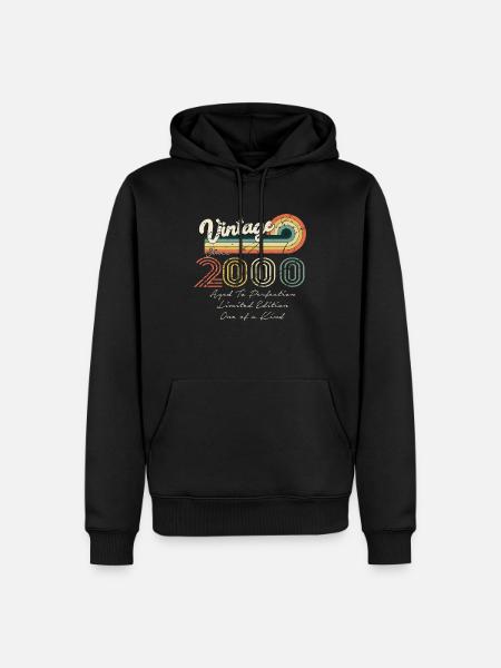2000 Jahrgang Klassiker 2000 - Männer Premium Bio Hoodie - Schwarz