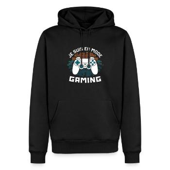 Geek - Ich bin im Gaming-Modus - Konsolengeschenk - Männer Premium Bio Hoodie - Schwarz - Vorne - Nico (187cm)