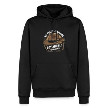 Je ne suis pas à la retraite, je suis un grand-père professionnel - Sweat à capuche Premium bio Homme - noir - Devant - Nico (187cm)