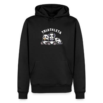 Gamer Triathlon Funny Pandas - Men’s Premium Organic Hoodie - black - Front - Nico (187cm)