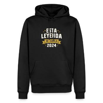 Cette légende prend sa retraite en 2024 - Sweat à capuche Premium bio Homme - noir - Devant - Nico (187cm)