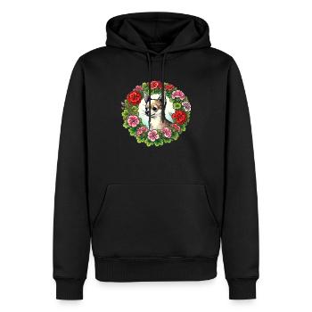 Chihuahua - Sweat à capuche Premium bio Homme - noir - Devant - Nico (187cm)