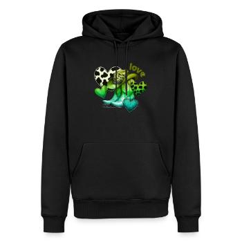 Cowboy Lustige Frauen Hut Wild Western Rodeo Musik - Männer Premium Bio Hoodie - Schwarz - Vorne - Nico (187cm)