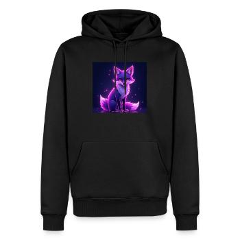 Cottagecore Fuchs - Männer Premium Bio Hoodie - Schwarz - Vorne - Nico (187cm)