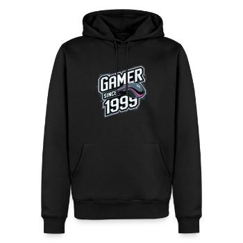 Gamer Since 1999 Geek Birthday Gift - Men’s Premium Organic Hoodie - black - Front - Nico (187cm)