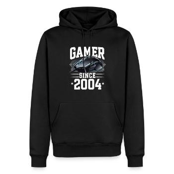 Gamer Since 2004 Geek Birthday Gift - Men’s Premium Organic Hoodie - black - Front - Nico (187cm)