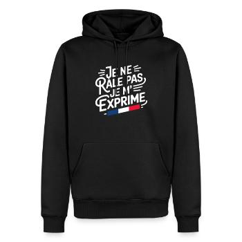 Ich beschwere mich nicht Ich drücke mich aus Zitat Humor Nörgler - Männer Premium Bio Hoodie - Schwarz - Vorne - Nico (187cm)