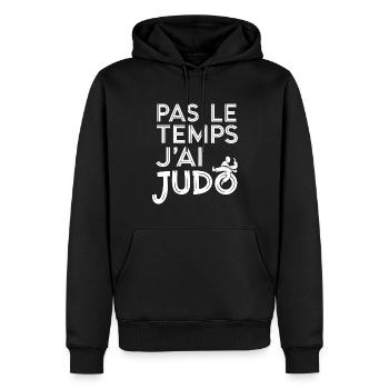 Keine Zeit, ich habe Judo, Kampfkunst, Humor, Judoka - Männer Premium Bio Hoodie - Schwarz - Vorne - Nico (187cm)
