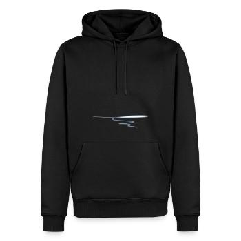 Decorative line. Text decoration. Hand drawn. - Men’s Premium Organic Hoodie - black - Front - Nico (187cm)