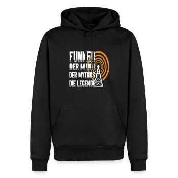 Amateurfunken Hobby Funker Ham radio Funkgerät - Männer Premium Bio Hoodie - Schwarz - Vorne - Nico (187cm)