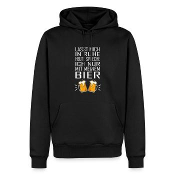 Biertrinker Bier Spruch Bierliebhaber - Männer Premium Bio Hoodie - Schwarz - Vorne - Nico (187cm)
