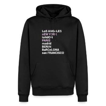 City Love Los Angeles New York London Paris - Männer Premium Bio Hoodie - Schwarz - Vorne - Nico (187cm)
