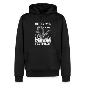 Achterbahn Freizeitpark Rollercoaster - Männer Premium Bio Hoodie - Schwarz - Vorne - Nico (187cm)