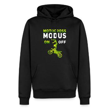 Kinder Cross motorrad Motocross Kindercross - Männer Premium Bio Hoodie - Schwarz - Vorne - Nico (187cm)