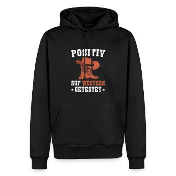 Linedance Line Dance Spruch Tanzgruppe - Männer Premium Bio Hoodie - Schwarz - Vorne - Nico (187cm)