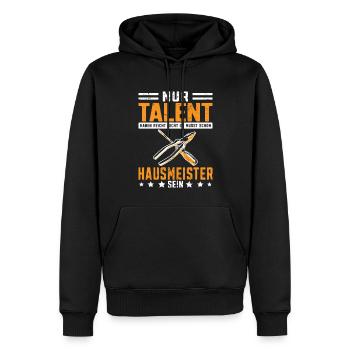 Bester Hausmeister Hauswart Haustechniker - Männer Premium Bio Hoodie - Schwarz - Vorne - Nico (187cm)