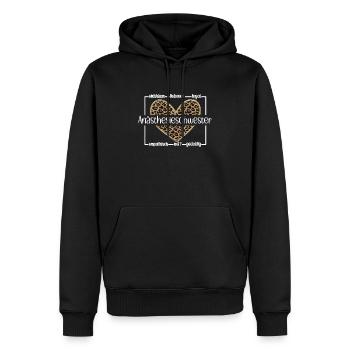 Anesthésie Infirmière Anesthésie Infirmière Cadeau - Sweat à capuche Premium bio Homme - noir - Devant - Nico (187cm)