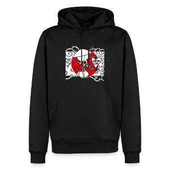 Samouraï de Cœurs Doddle - Sweat à capuche Premium bio Homme - noir - Devant - Nico (187cm)