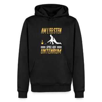 Eistockschießen Eisstock Stockschütze Stocksport - Männer Premium Bio Hoodie - Schwarz - Vorne - Nico (187cm)