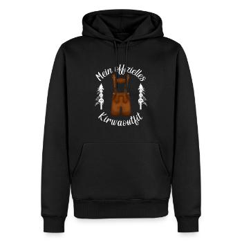 Mein offizielles Kirwaoutfit - Männer Premium Bio Hoodie - Schwarz - Vorne - Nico (187cm)