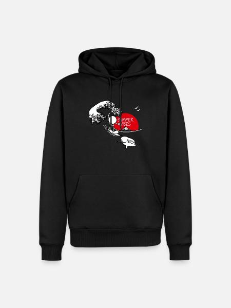 Summer Vibes Plain Doddle - Men’s Premium Organic Hoodie - black